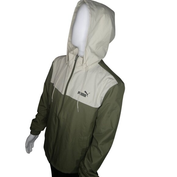 Puma Men's ESS Blocked Woven Jacket Loden Green Size M - Picture 5 of 12